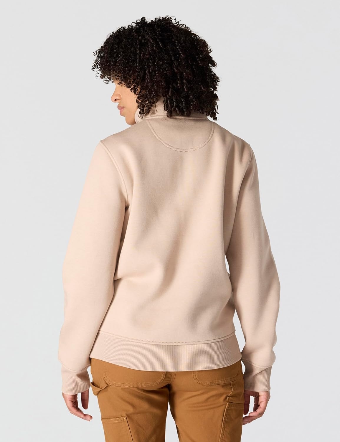 image:imageCarhartt Womens Clarksburg QuarterZip SweatshirtLight Taupe Heather