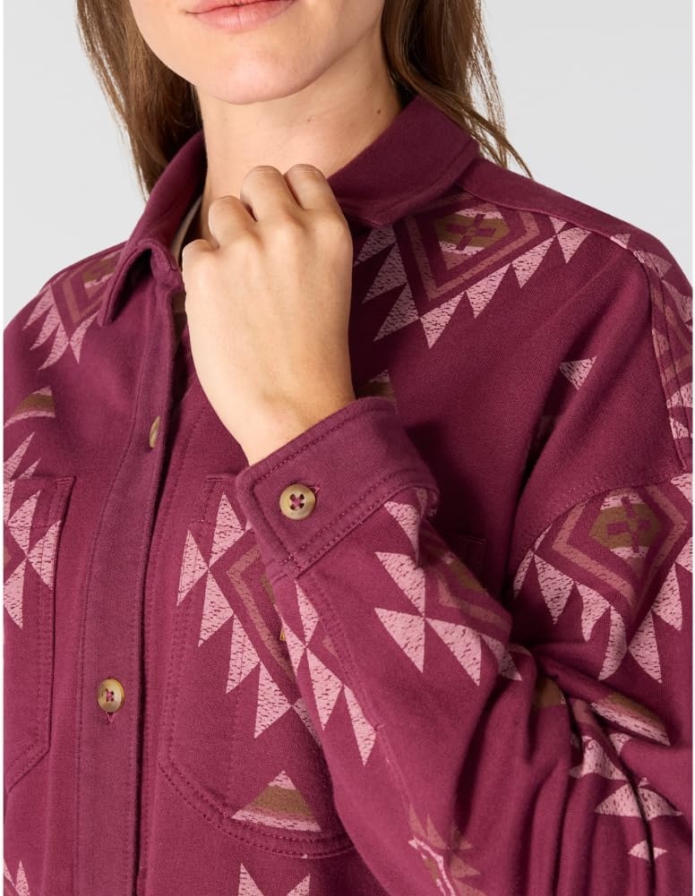 image:imageCarhartt Womens Durham Knit OvershirtB Yellowtail Cherry Lacquer Print