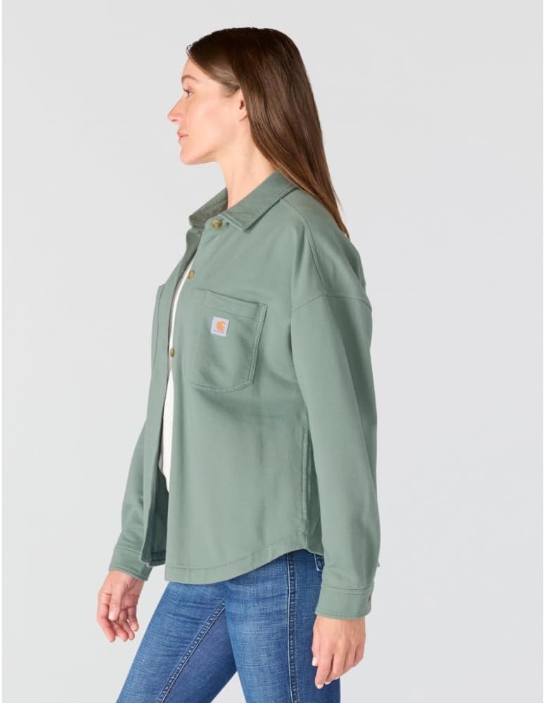 image:imageCarhartt Womens Durham Knit OvershirtGreen Slate