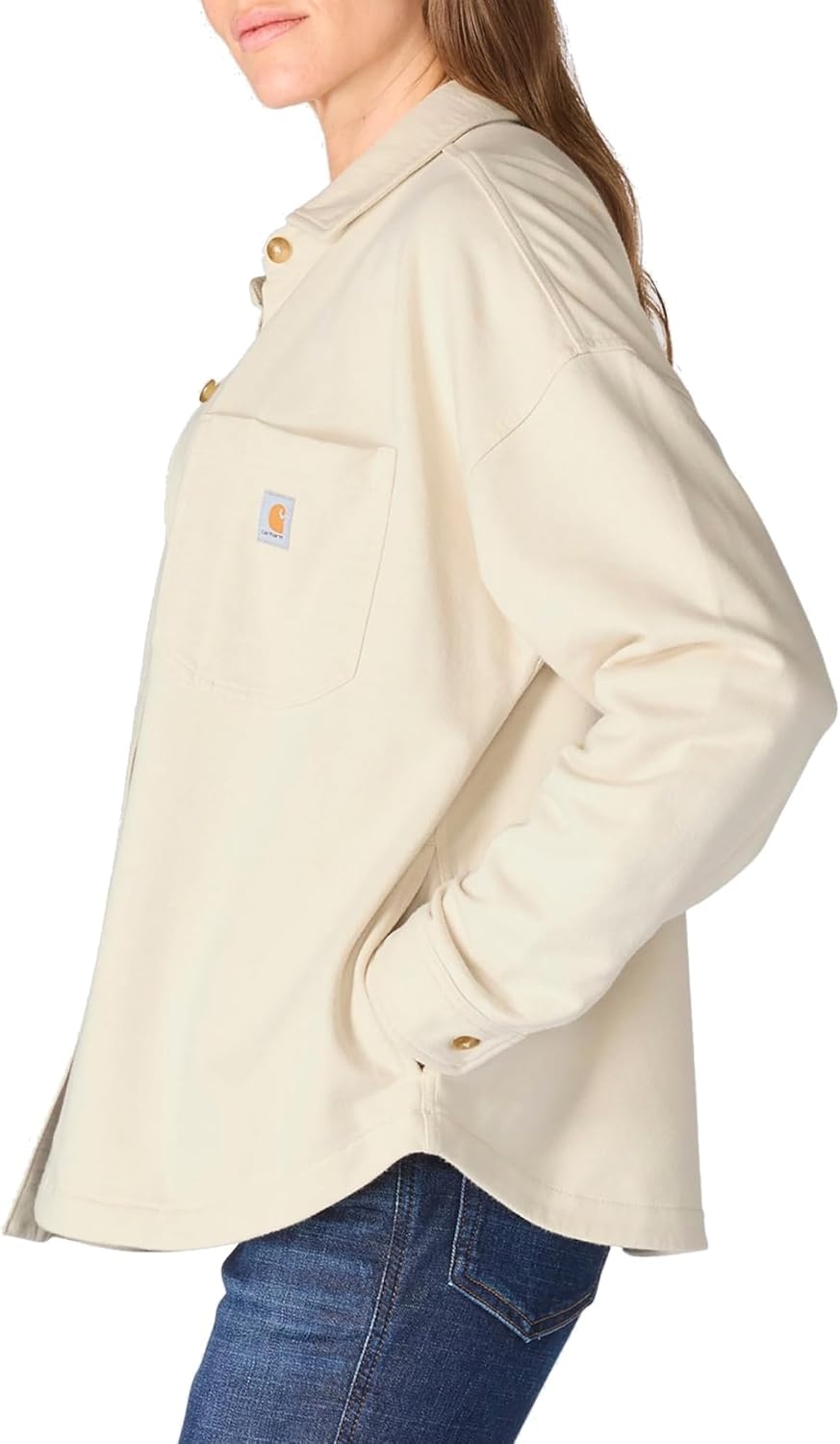 image:imageCarhartt Womens Durham Knit OvershirtOat Milk
