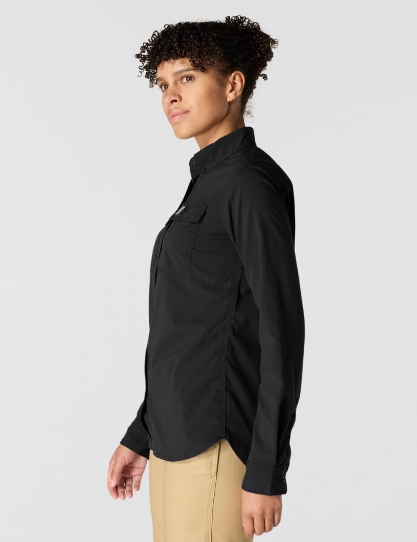 image:imageCarhartt Womens Force Relaxed Fit Lightweight Long Sleeve ShirtBlack
