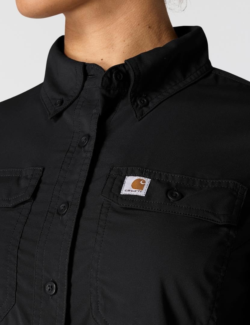 image:imageCarhartt Womens Force Relaxed Fit Lightweight Long Sleeve ShirtBlack