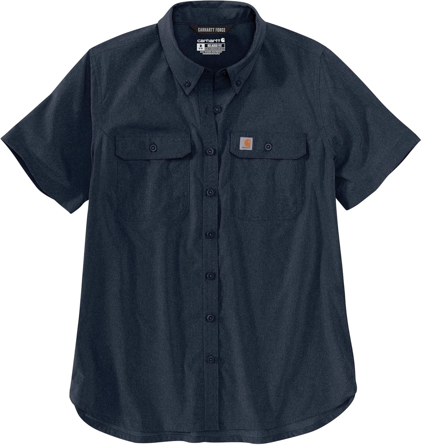 image:imageCarhartt Womens Force Relaxed Fit Lightweight Short Sleeve ShirtNavy