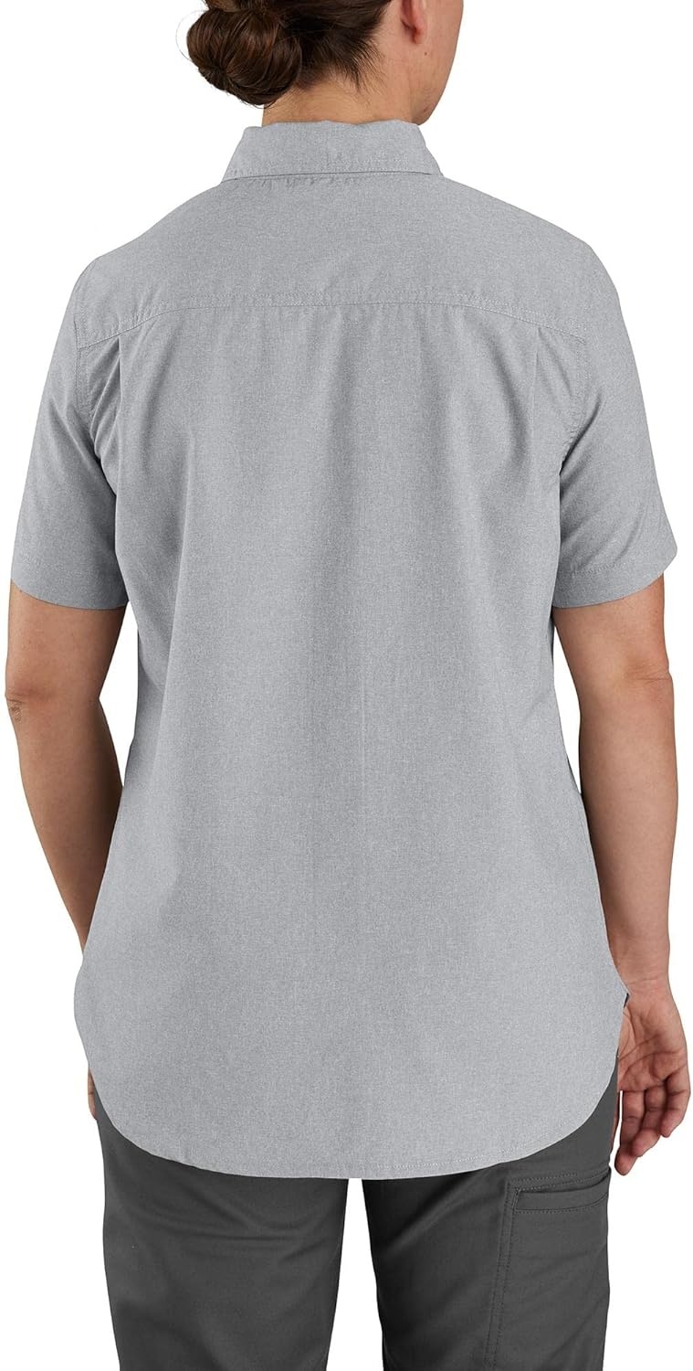 image:imageCarhartt Womens Force Relaxed Fit Lightweight Short Sleeve ShirtSteel