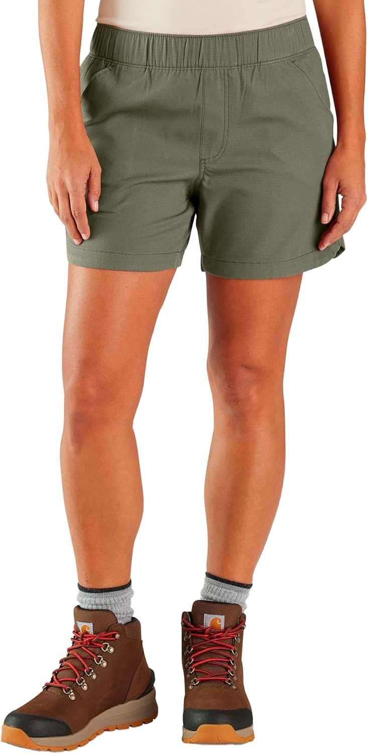 image:imageCarhartt Womens Force Relaxed Fit Ripstop Work ShortDusty Olive