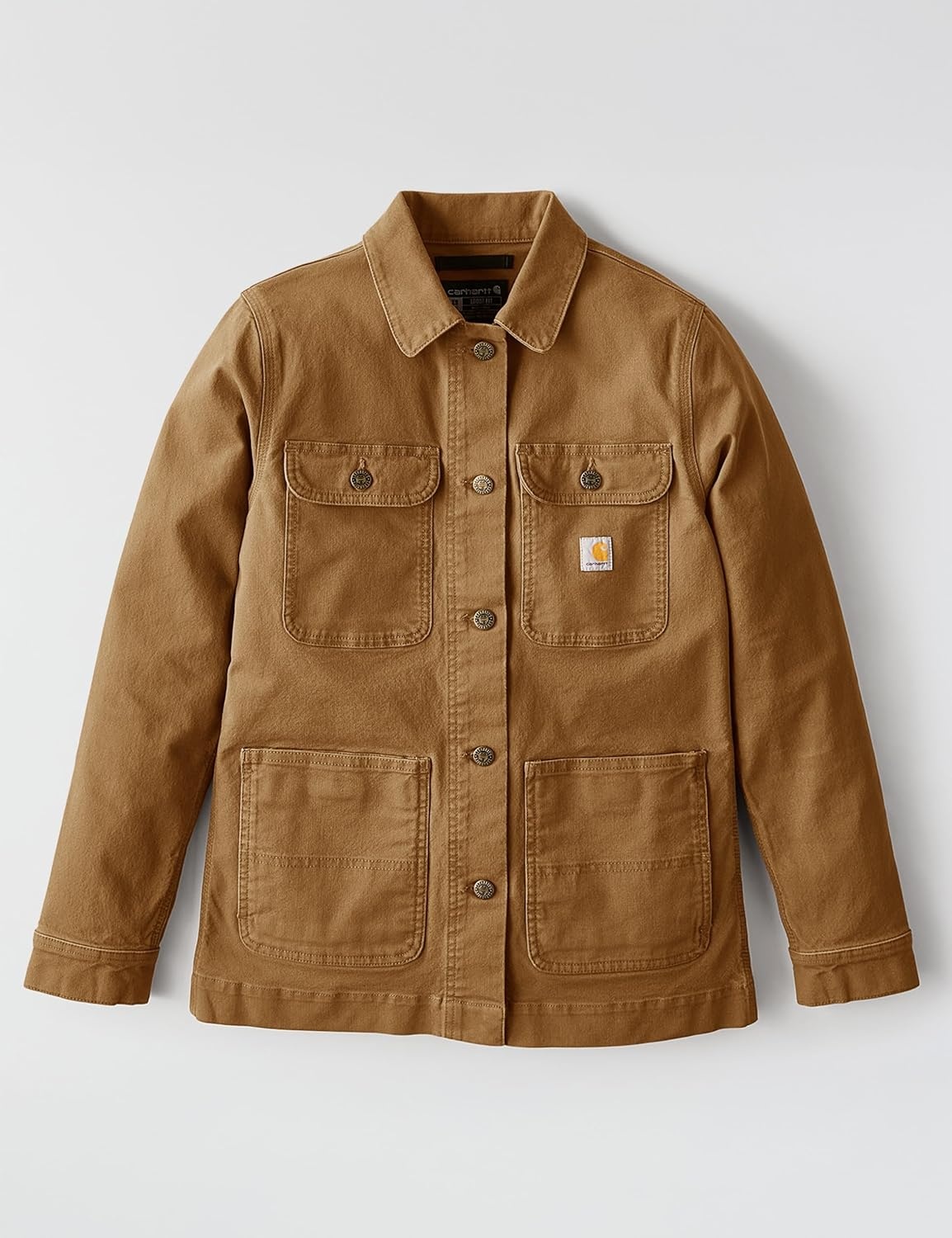 image:imageCarhartt Womens Iconic Stretch Duck Chore CoatCarhartt Brown