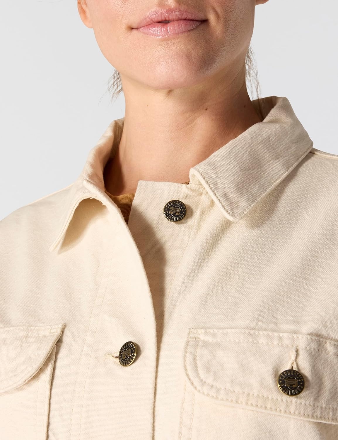 image:imageCarhartt Womens Iconic Stretch Duck Chore CoatUndyed Ecru