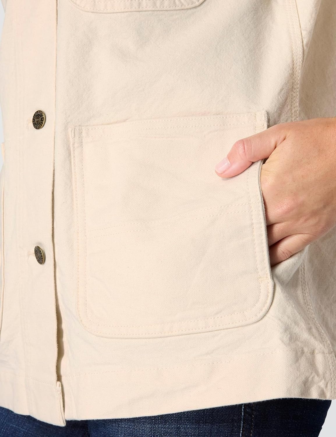 image:imageCarhartt Womens Iconic Stretch Duck Chore CoatUndyed Ecru
