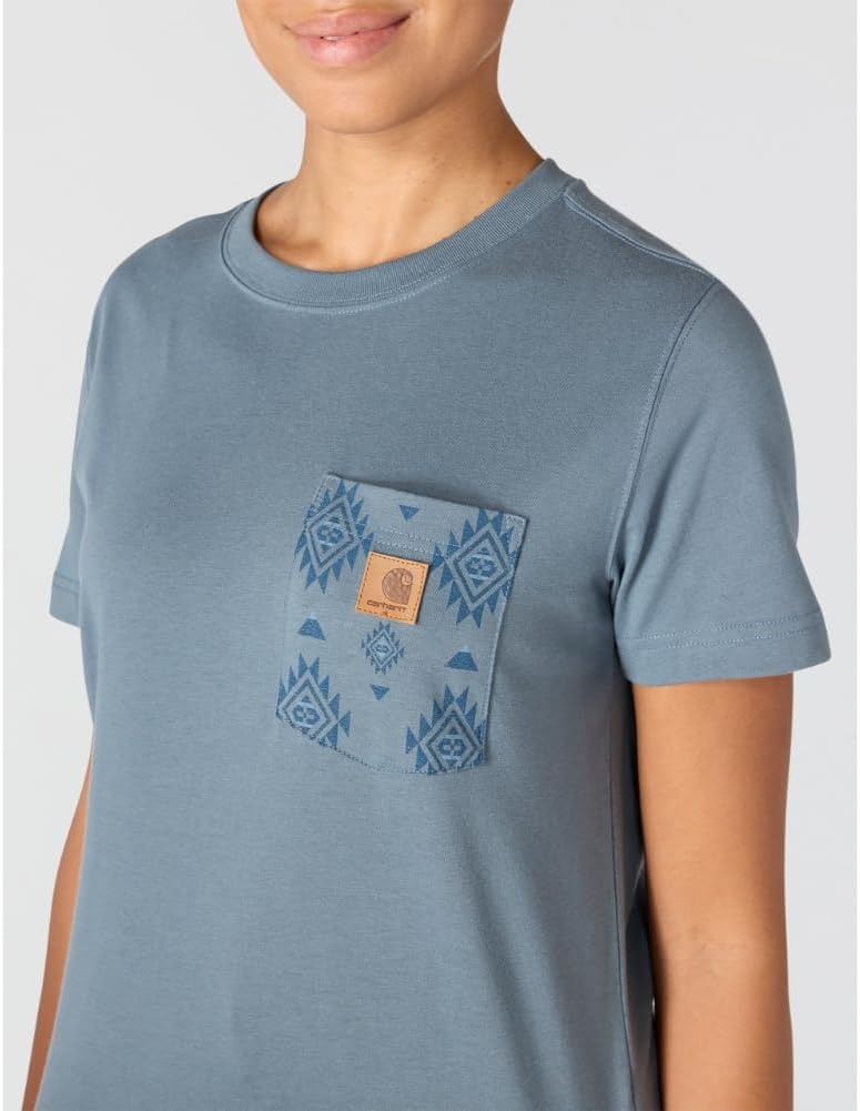 image:imageCarhartt Womens Irvine Relaxed Bethany Yellowtail TShirtIron Blue