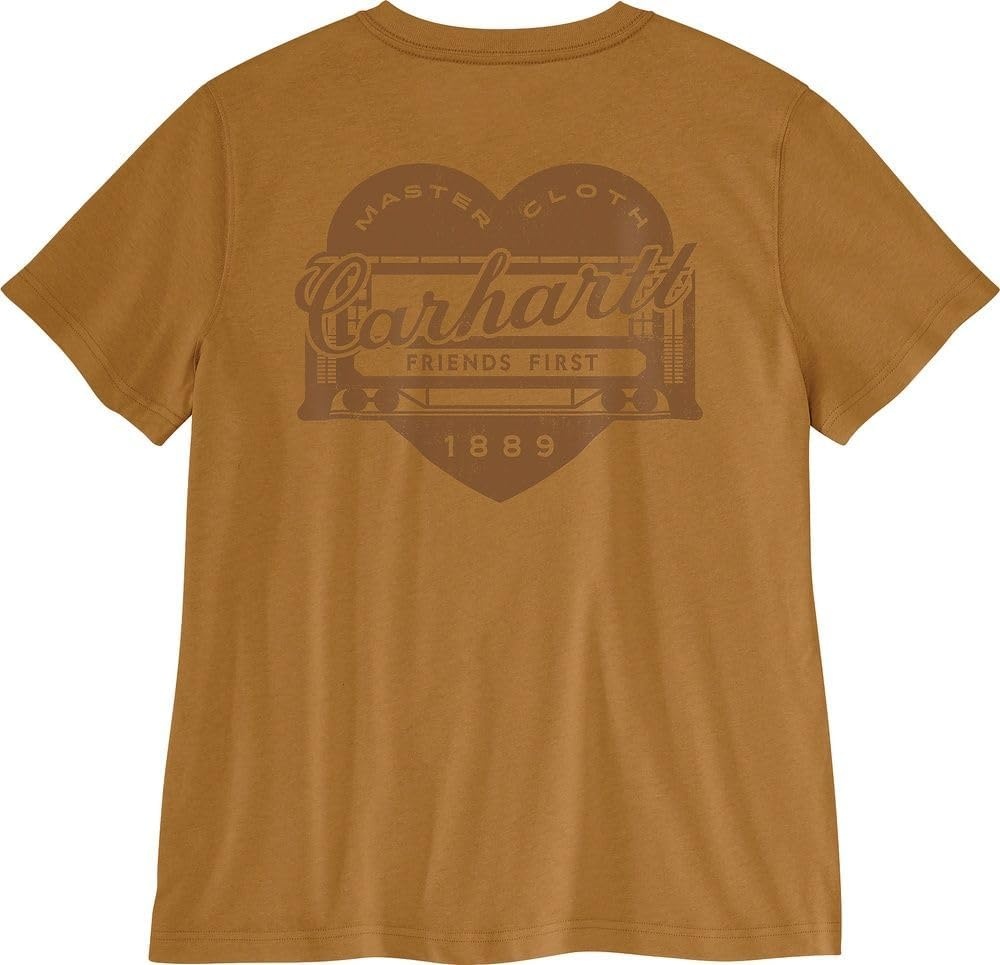 image:imageCarhartt Womens Irvine Relaxed Heritage Heart TShirtCarhartt Brown