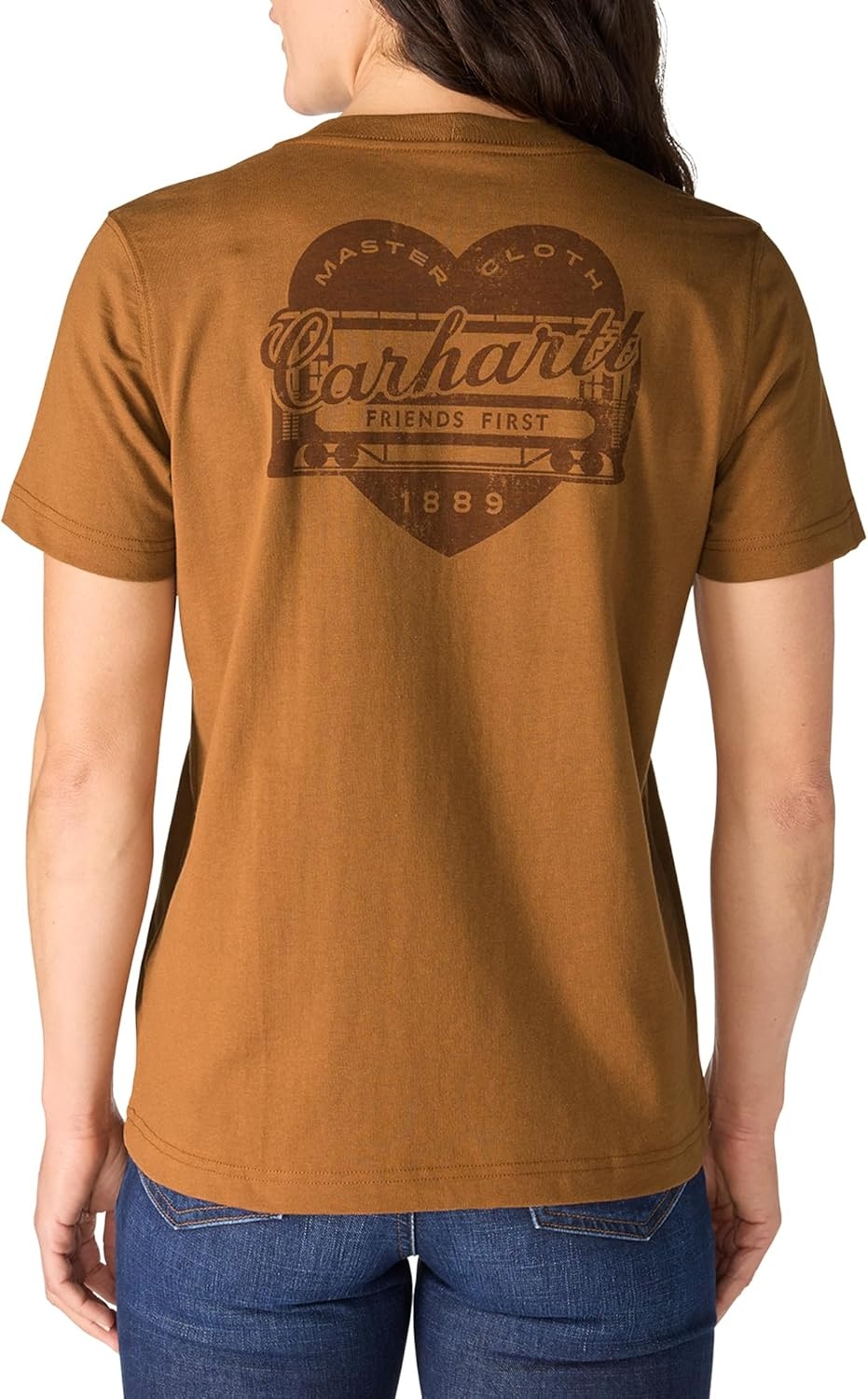 image:imageCarhartt Womens Irvine Relaxed Heritage Heart TShirtCarhartt Brown