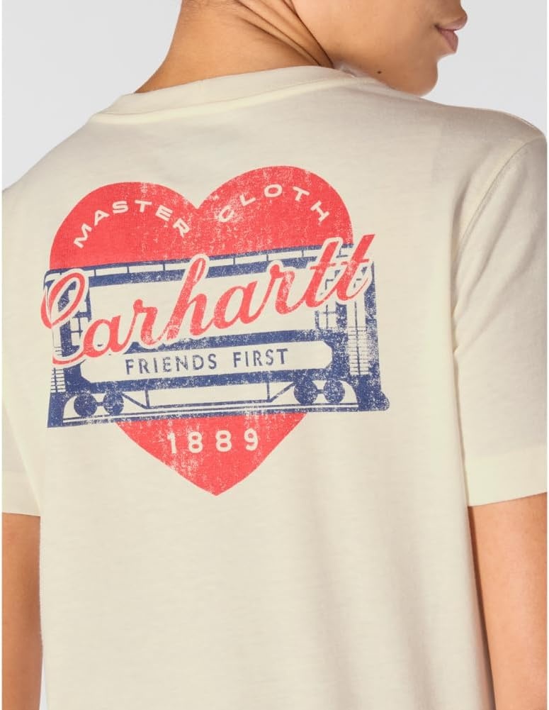 image:imageCarhartt Womens Irvine Relaxed Heritage Heart TShirtEggshell