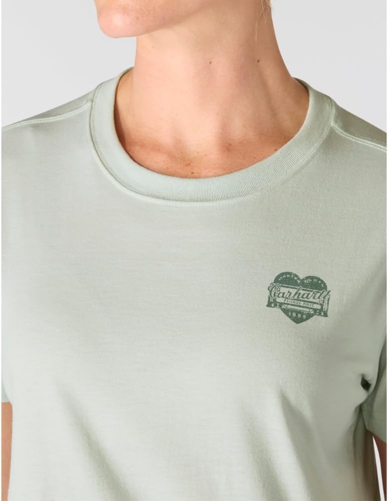 image:imageCarhartt Womens Irvine Relaxed Heritage Heart TShirtSmoked Teal