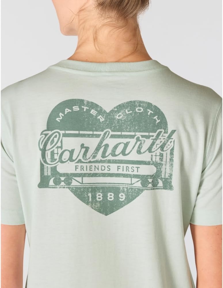 image:imageCarhartt Womens Irvine Relaxed Heritage Heart TShirtSmoked Teal