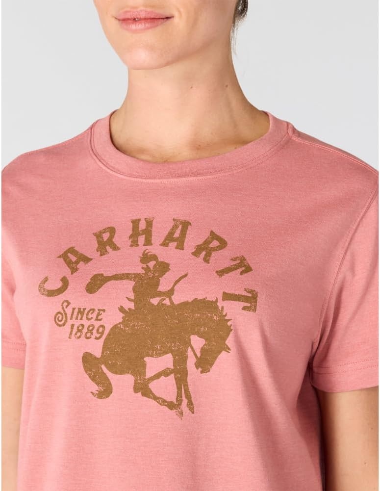 image:imageCarhartt Womens Irvine Relaxed Horse TShirtRose Tint Heather