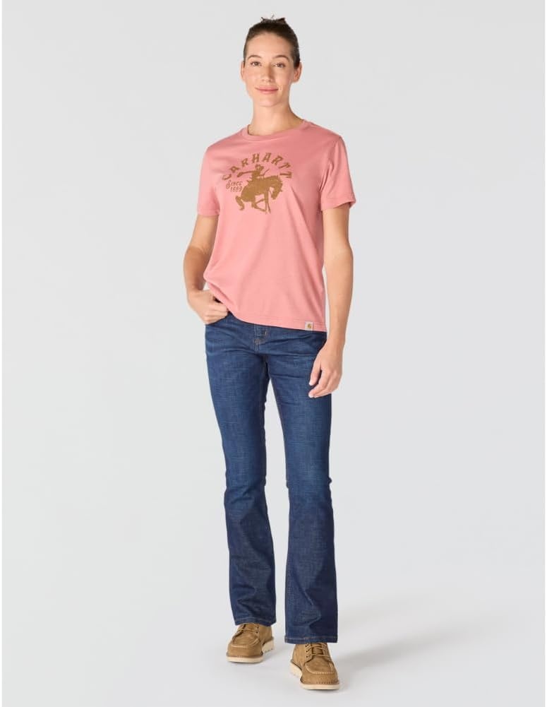 image:imageCarhartt Womens Irvine Relaxed Horse TShirtRose Tint Heather