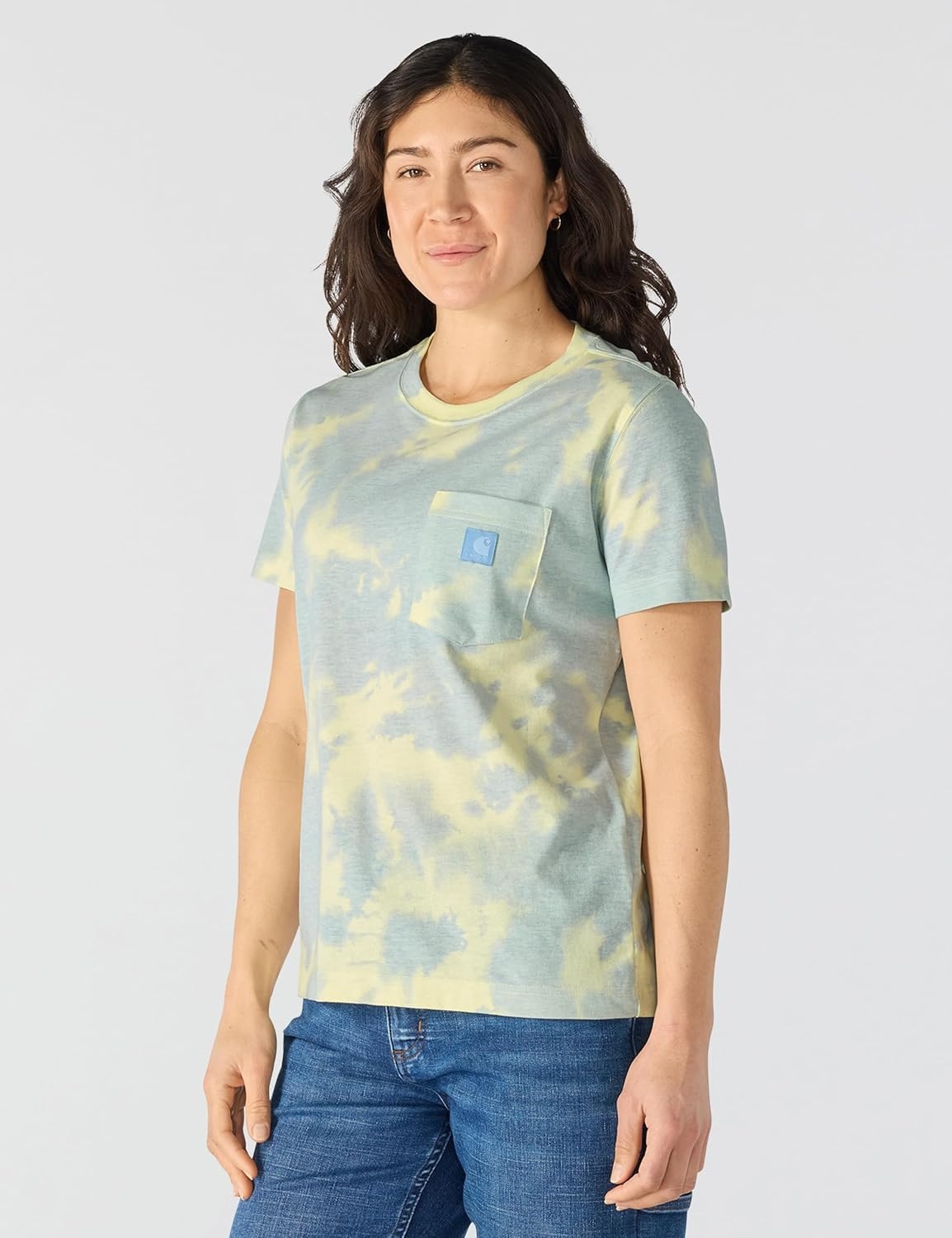 image:imageCarhartt Womens Irvine Relaxed TShirtBlue Aura Watercolor Camo