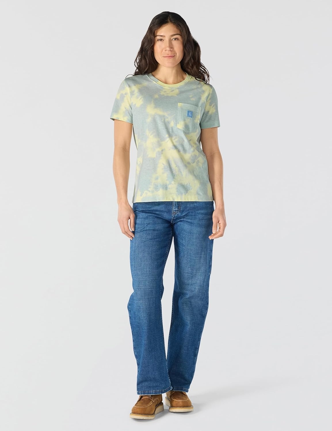 image:imageCarhartt Womens Irvine Relaxed TShirtBlue Aura Watercolor Camo