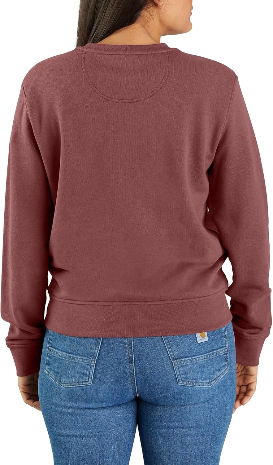 image:imageCarhartt Womens Relaxed Fit Midweight French Terry Crewneck SweatshirtApple Butter