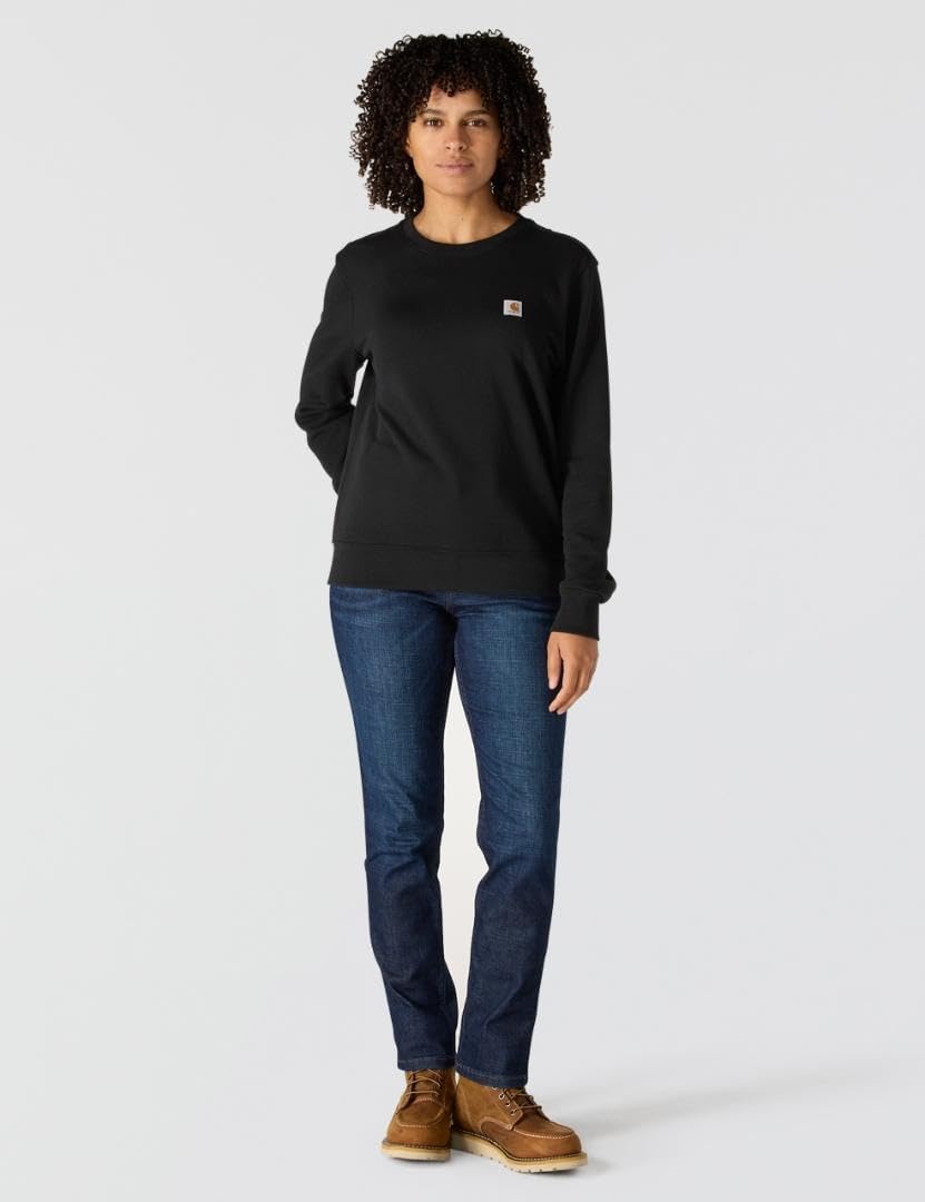image:imageCarhartt Womens Relaxed Fit Midweight French Terry Crewneck SweatshirtBlack