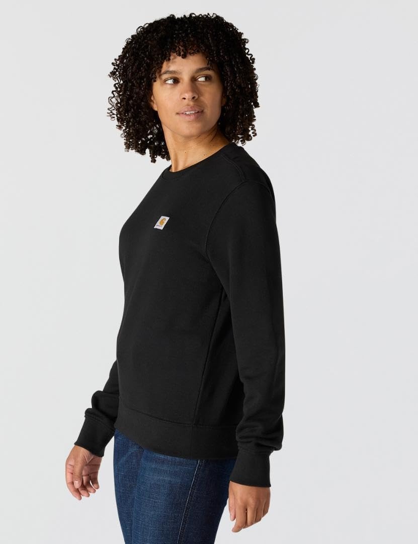 image:imageCarhartt Womens Relaxed Fit Midweight French Terry Crewneck SweatshirtBlack