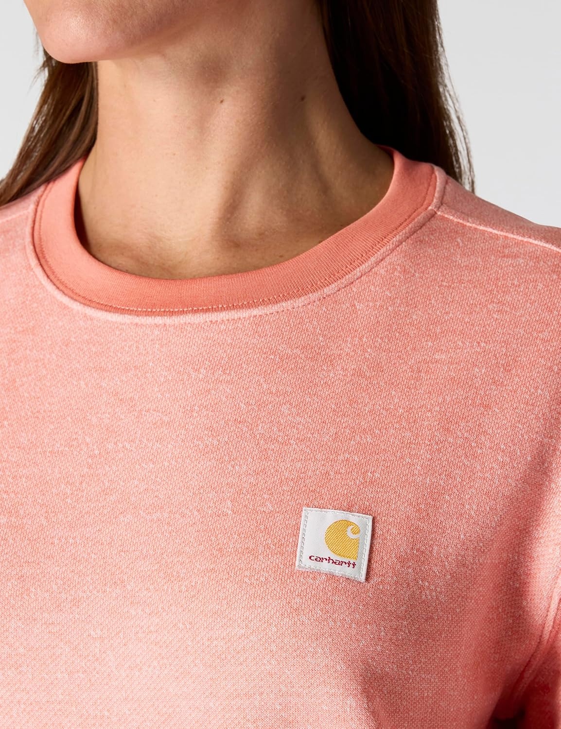 image:imageCarhartt Womens Relaxed Fit Midweight French Terry Crewneck SweatshirtDusty Cedar Heather