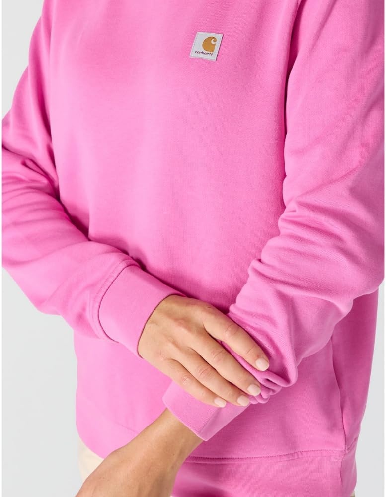 image:imageCarhartt Womens Relaxed Fit Midweight French Terry Crewneck SweatshirtElectric Fuchsia