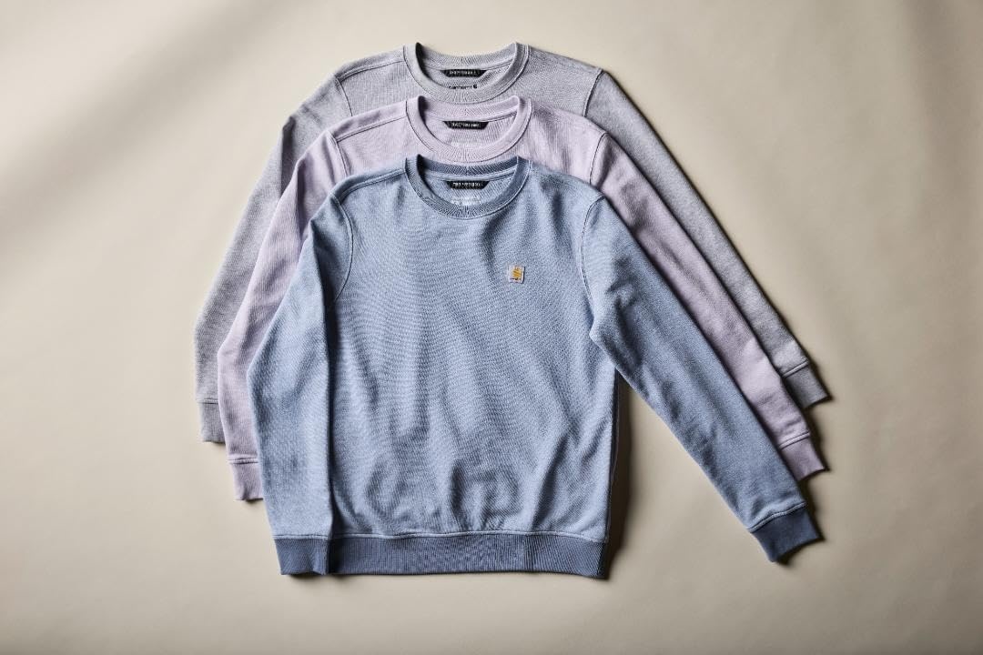 image:imageCarhartt Womens Relaxed Fit Midweight French Terry Crewneck SweatshirtHeather Gray