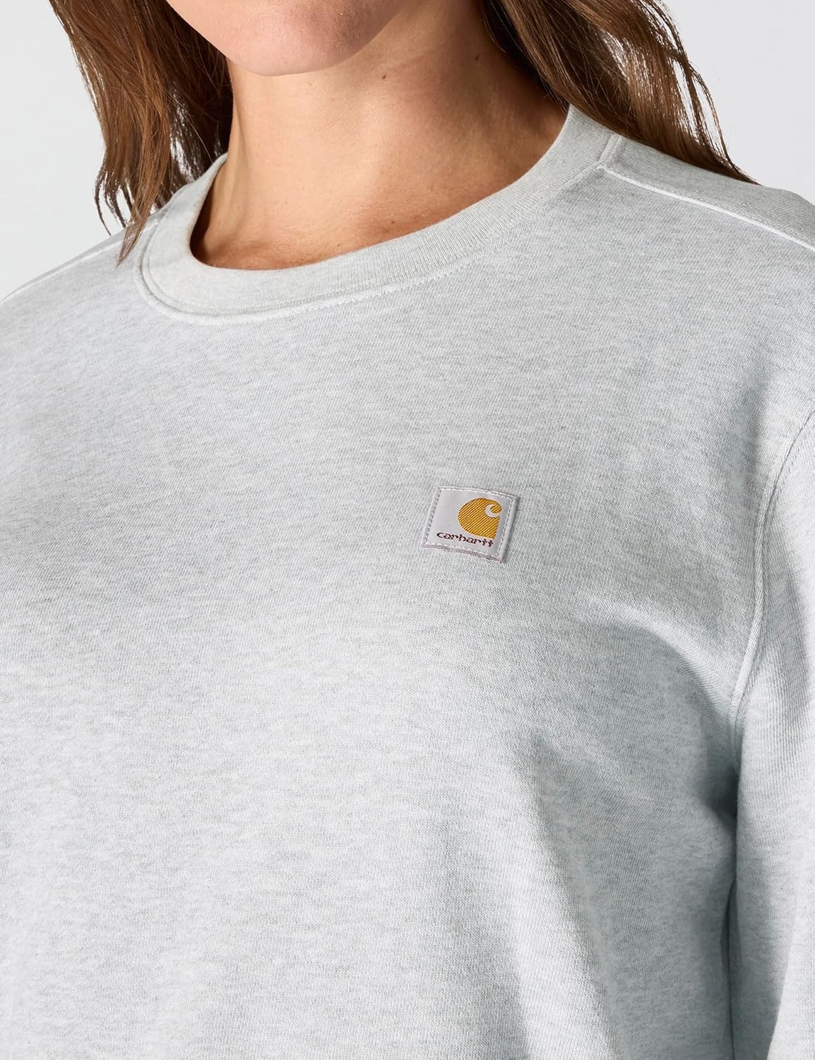 image:imageCarhartt Womens Relaxed Fit Midweight French Terry Crewneck SweatshirtHeather Gray