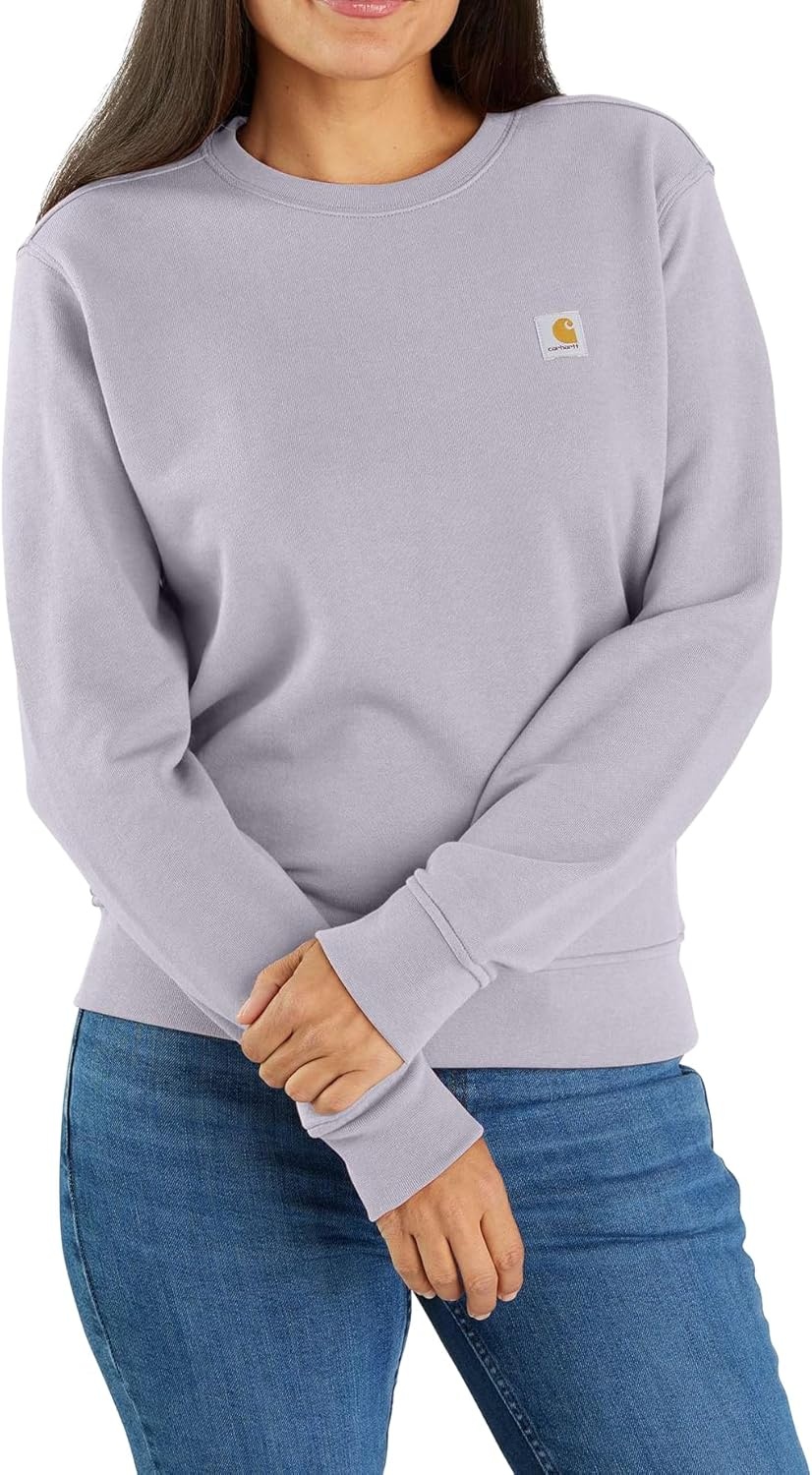 image:imageCarhartt Womens Relaxed Fit Midweight French Terry Crewneck SweatshirtLilac Haze