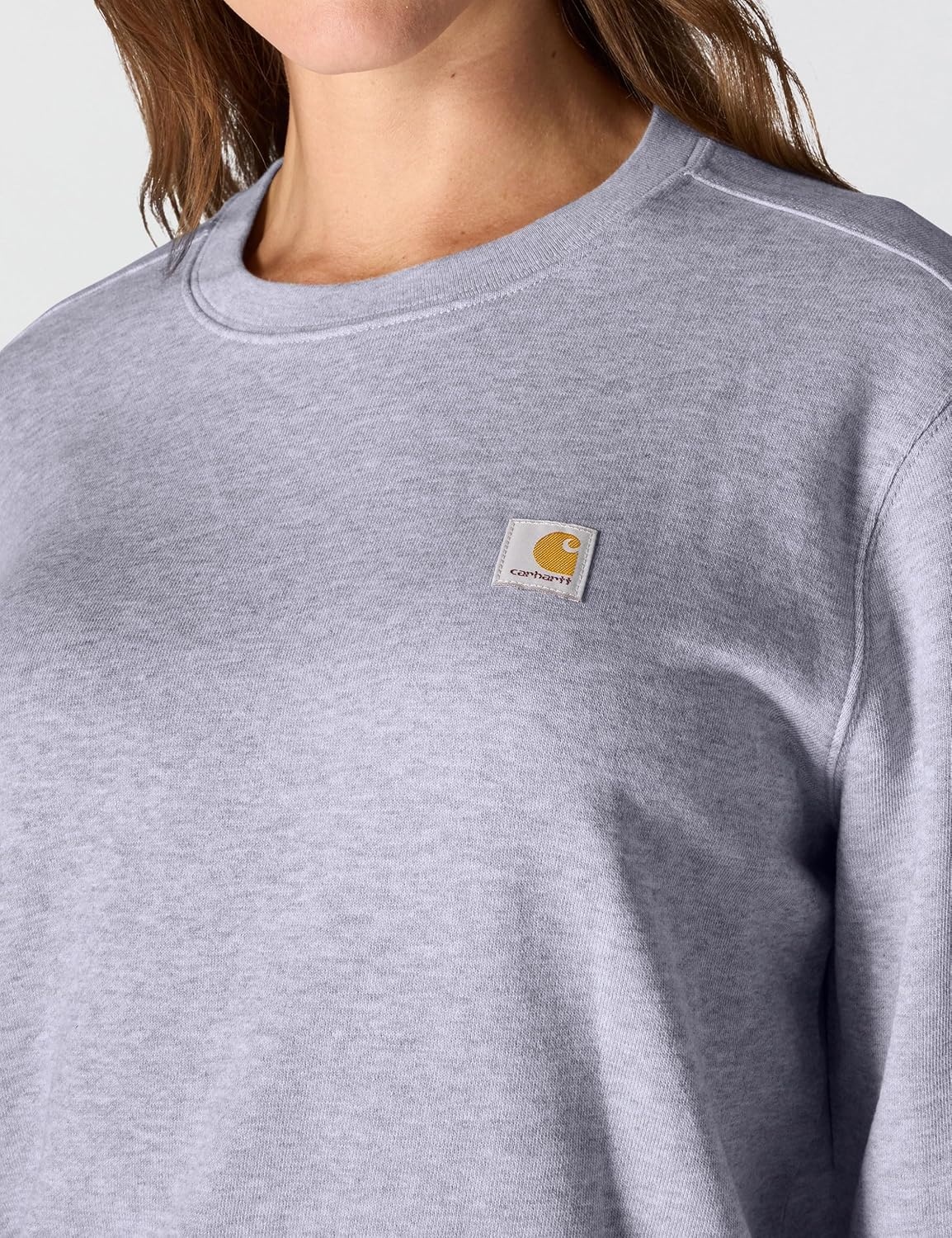 image:imageCarhartt Womens Relaxed Fit Midweight French Terry Crewneck SweatshirtMica