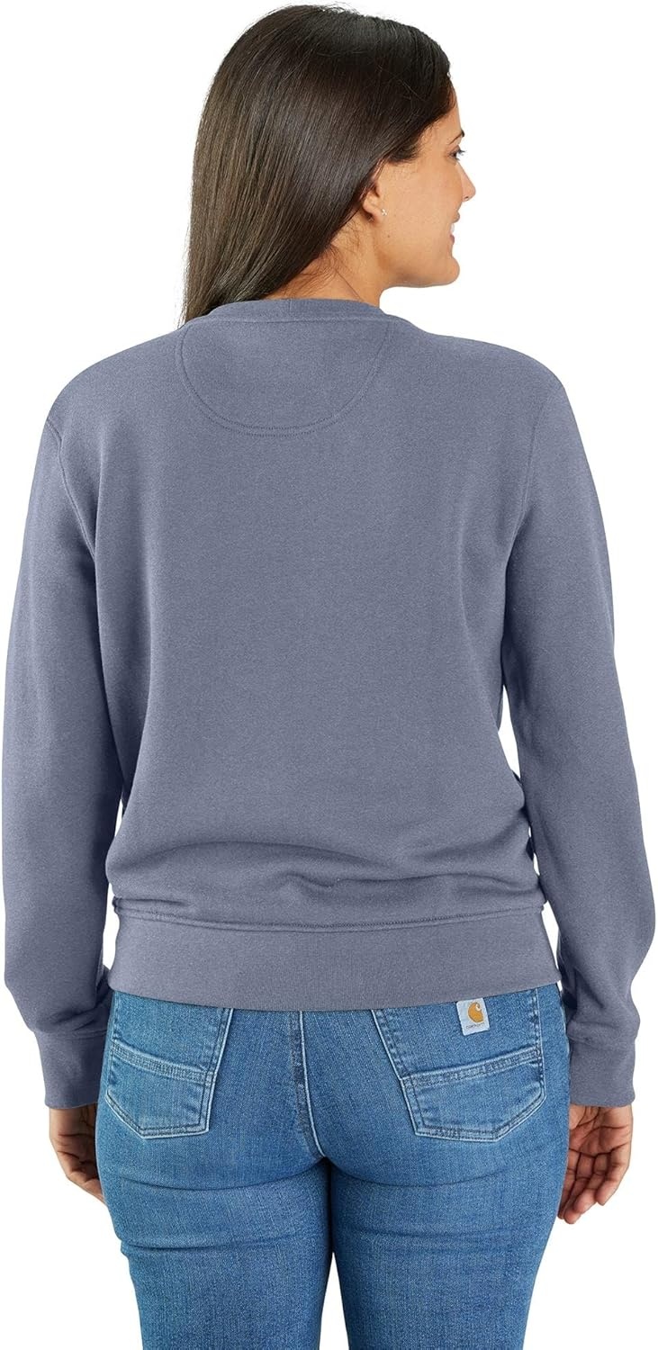 image:imageCarhartt Womens Relaxed Fit Midweight French Terry Crewneck SweatshirtWisteria