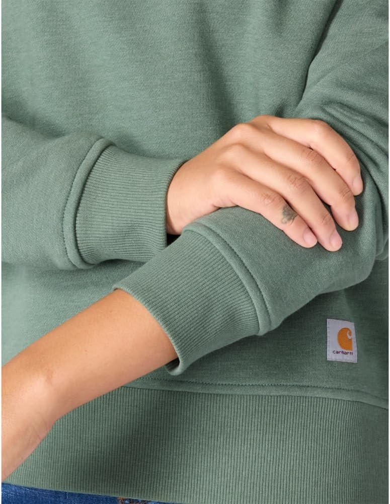 image:imageCarhartt Womens Sawyer Crewneck SweatshirtGreen Slate Heather