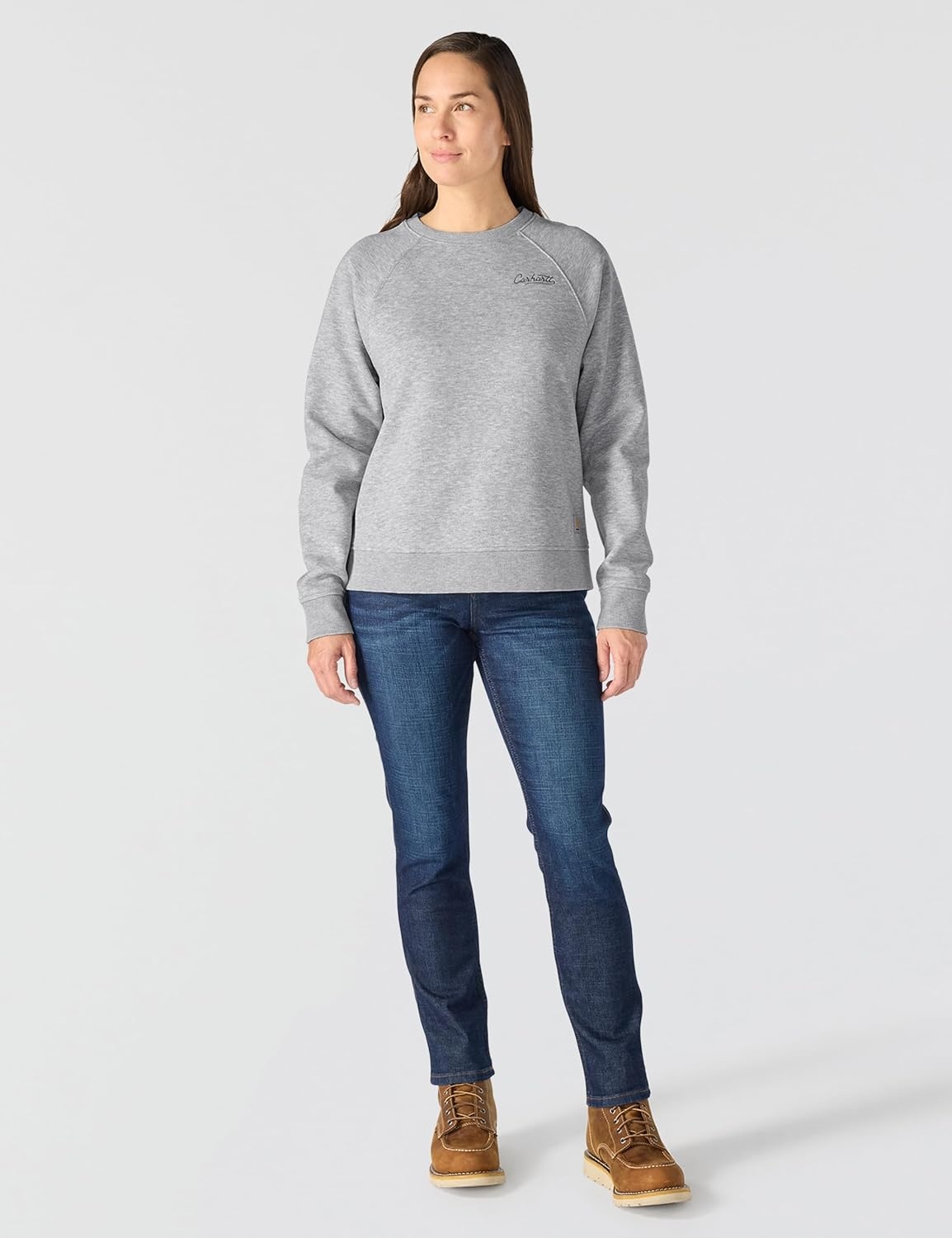 image:imageCarhartt Womens Sawyer Crewneck SweatshirtHeather Gray