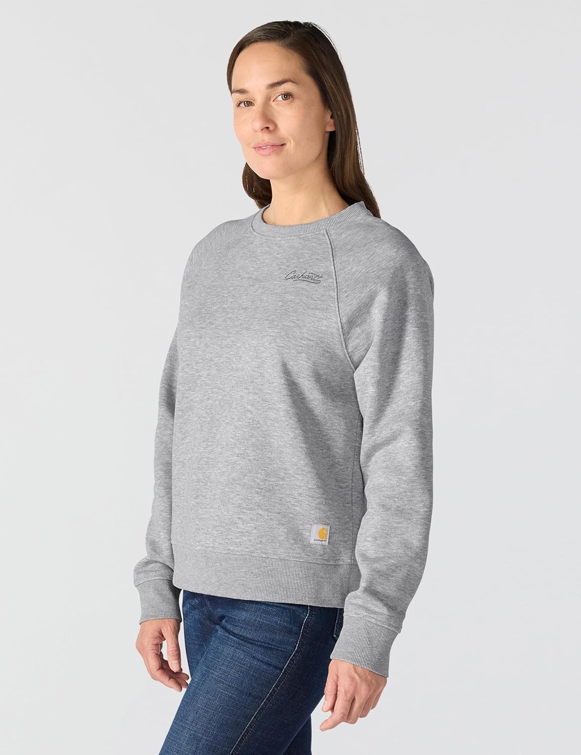 image:imageCarhartt Womens Sawyer Crewneck SweatshirtHeather Gray