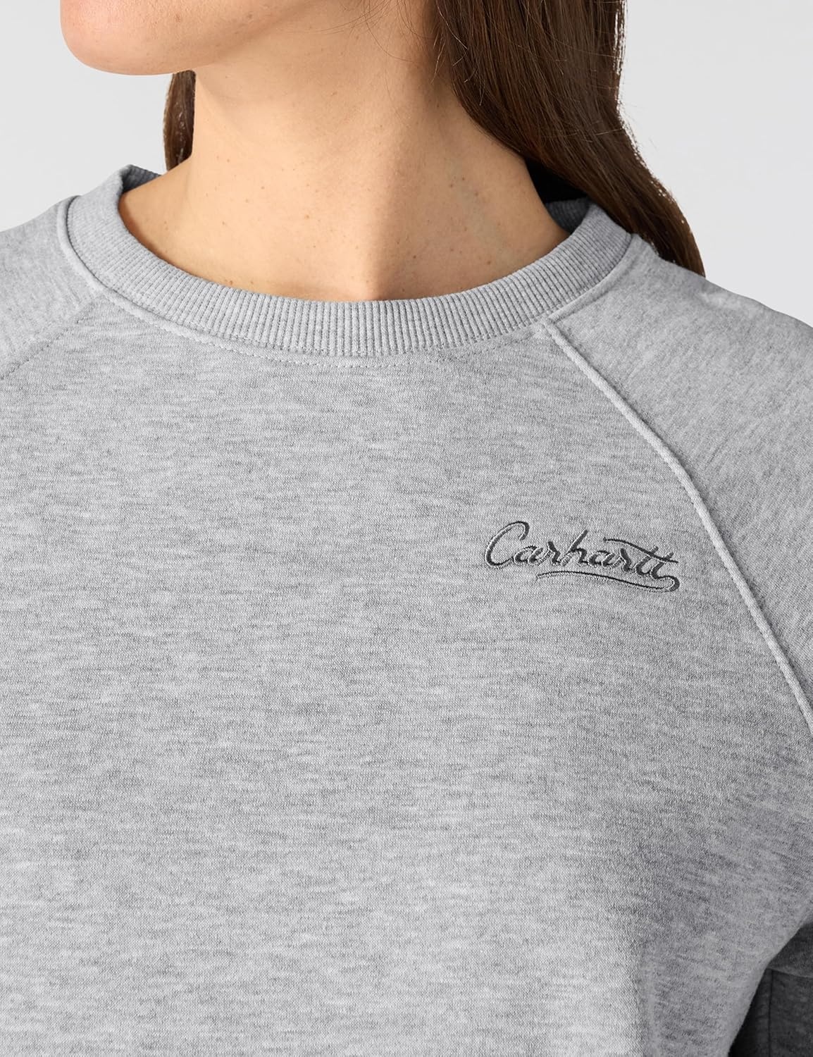 image:imageCarhartt Womens Sawyer Crewneck SweatshirtHeather Gray