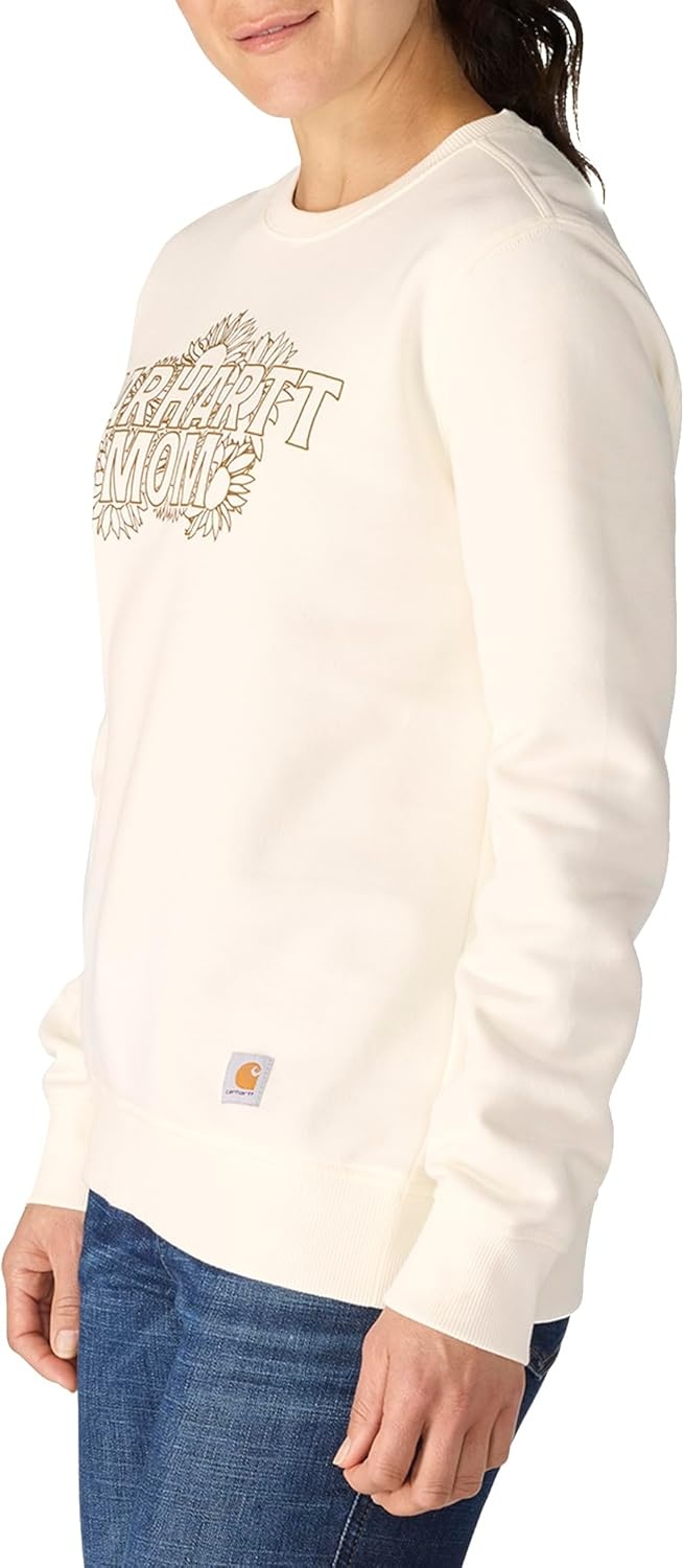 image:imageCarhartt Womens Sawyer Mothers Day Crewneck SweatshirtEggshell