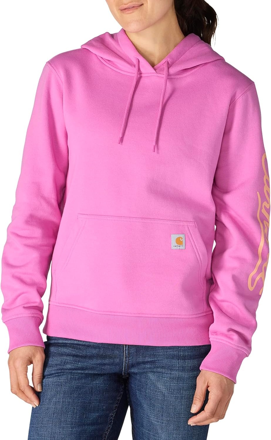 image:imageCarhartt Womens Sawyer Script Logo SweatshirtElectric Fuchsia