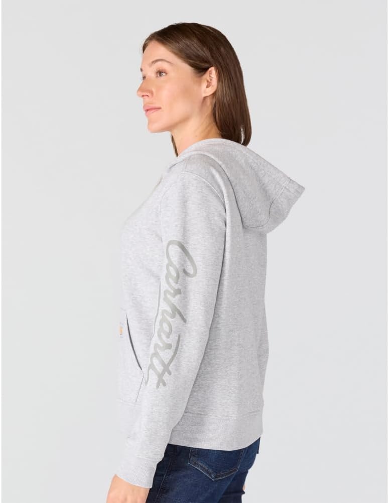 image:imageCarhartt Womens Sawyer Script Logo SweatshirtHeather Gray