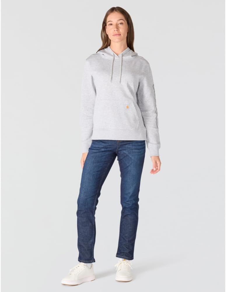 image:imageCarhartt Womens Sawyer Script Logo SweatshirtHeather Gray