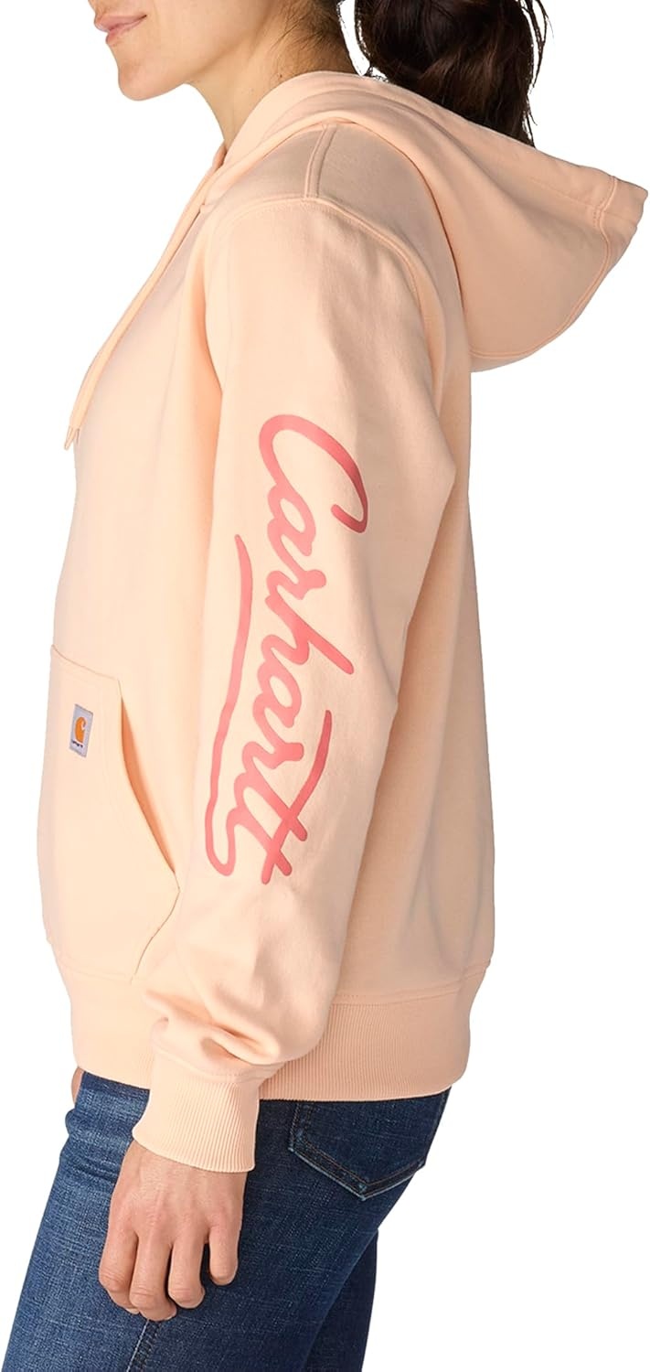 image:imageCarhartt Womens Sawyer Script Logo SweatshirtLight Coral