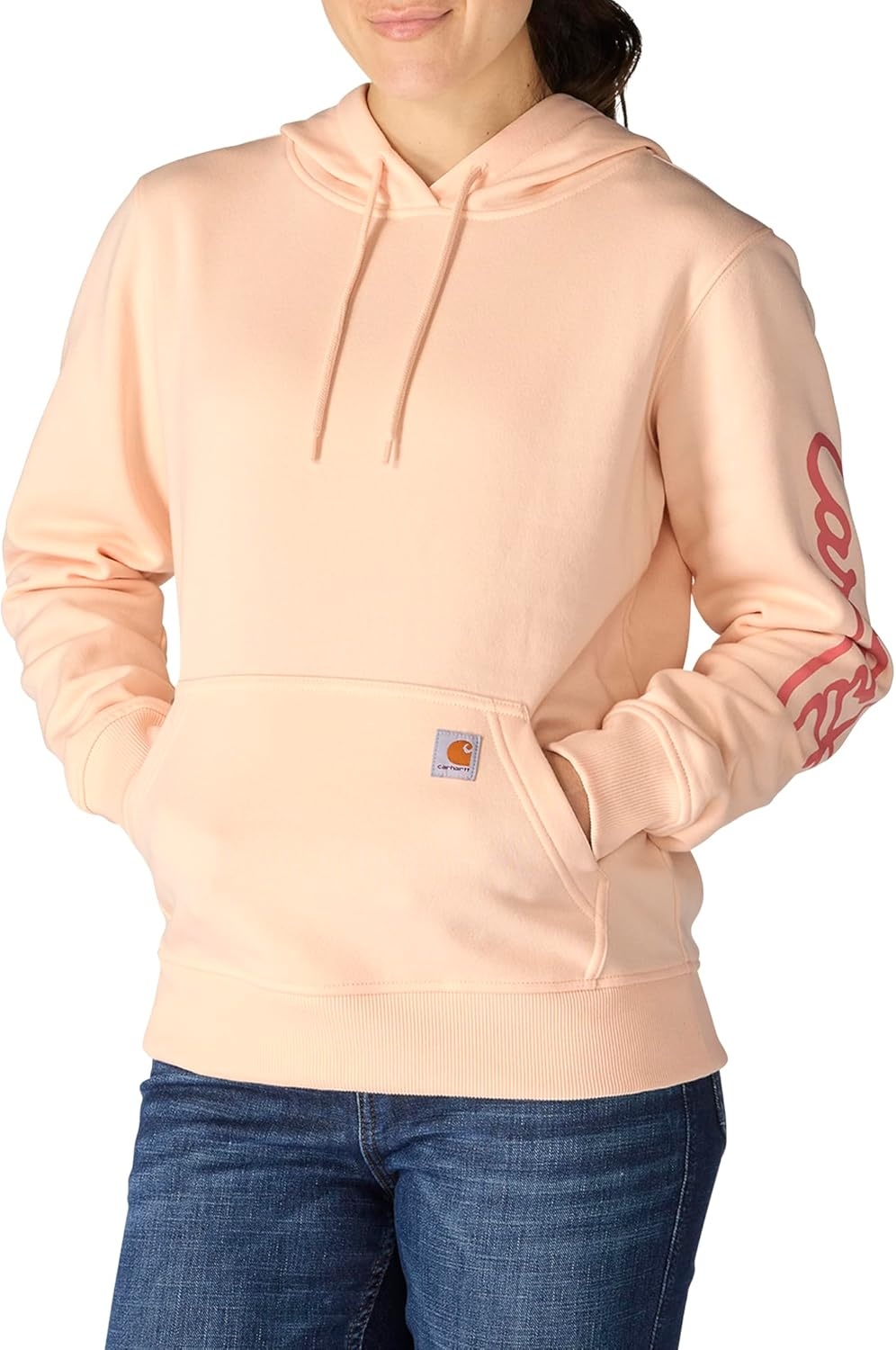 image:imageCarhartt Womens Sawyer Script Logo SweatshirtLight Coral