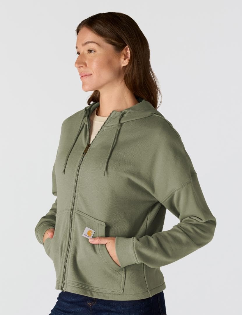 image:imageCarhartt Womens TENCEL Fiber Series FullZip SweatshirtAvery Fern