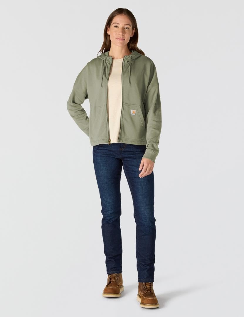 image:imageCarhartt Womens TENCEL Fiber Series FullZip SweatshirtAvery Fern