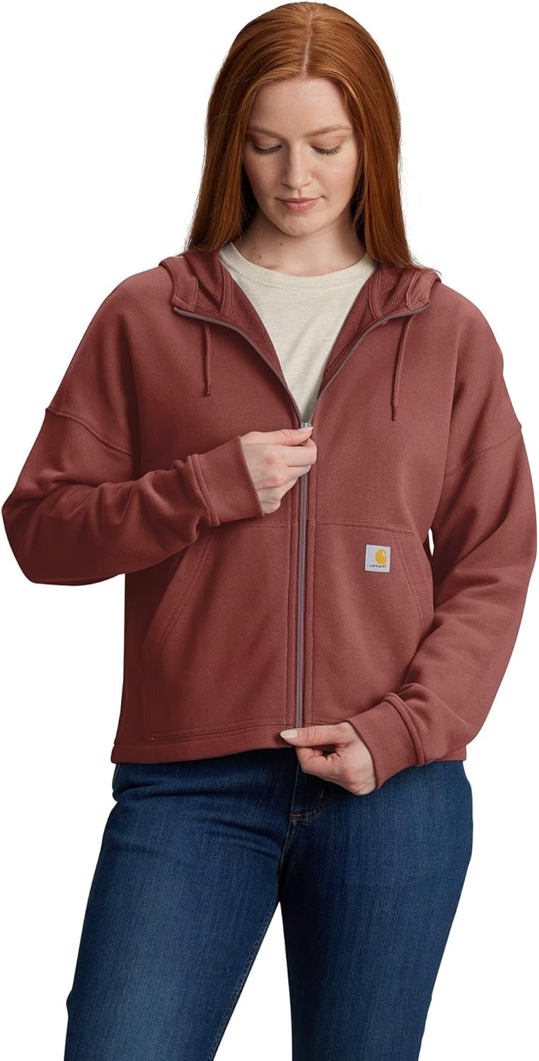 image:imageCarhartt Womens TENCEL Fiber Series FullZip SweatshirtBarnwood