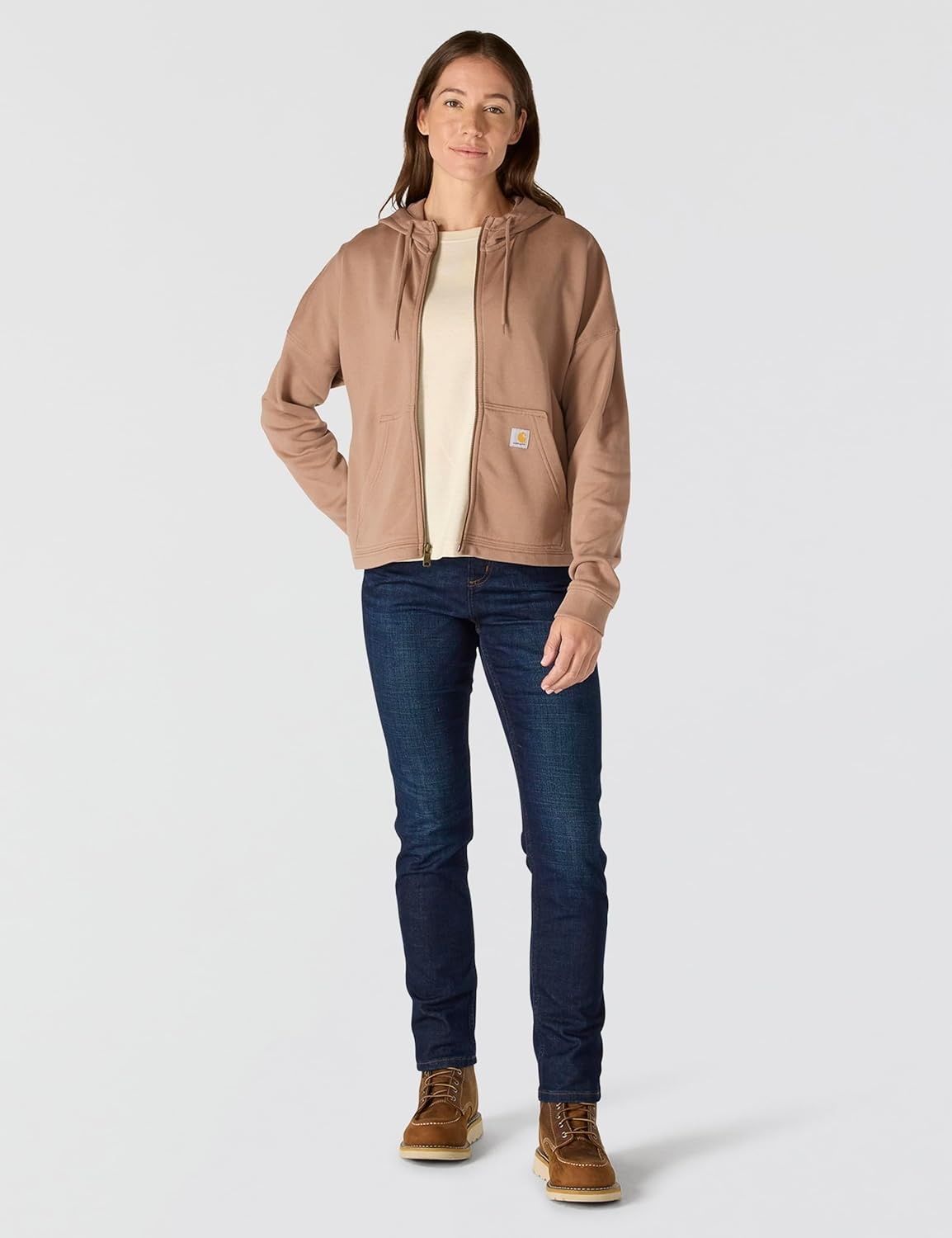image:imageCarhartt Womens TENCEL Fiber Series FullZip SweatshirtSoft Sepia