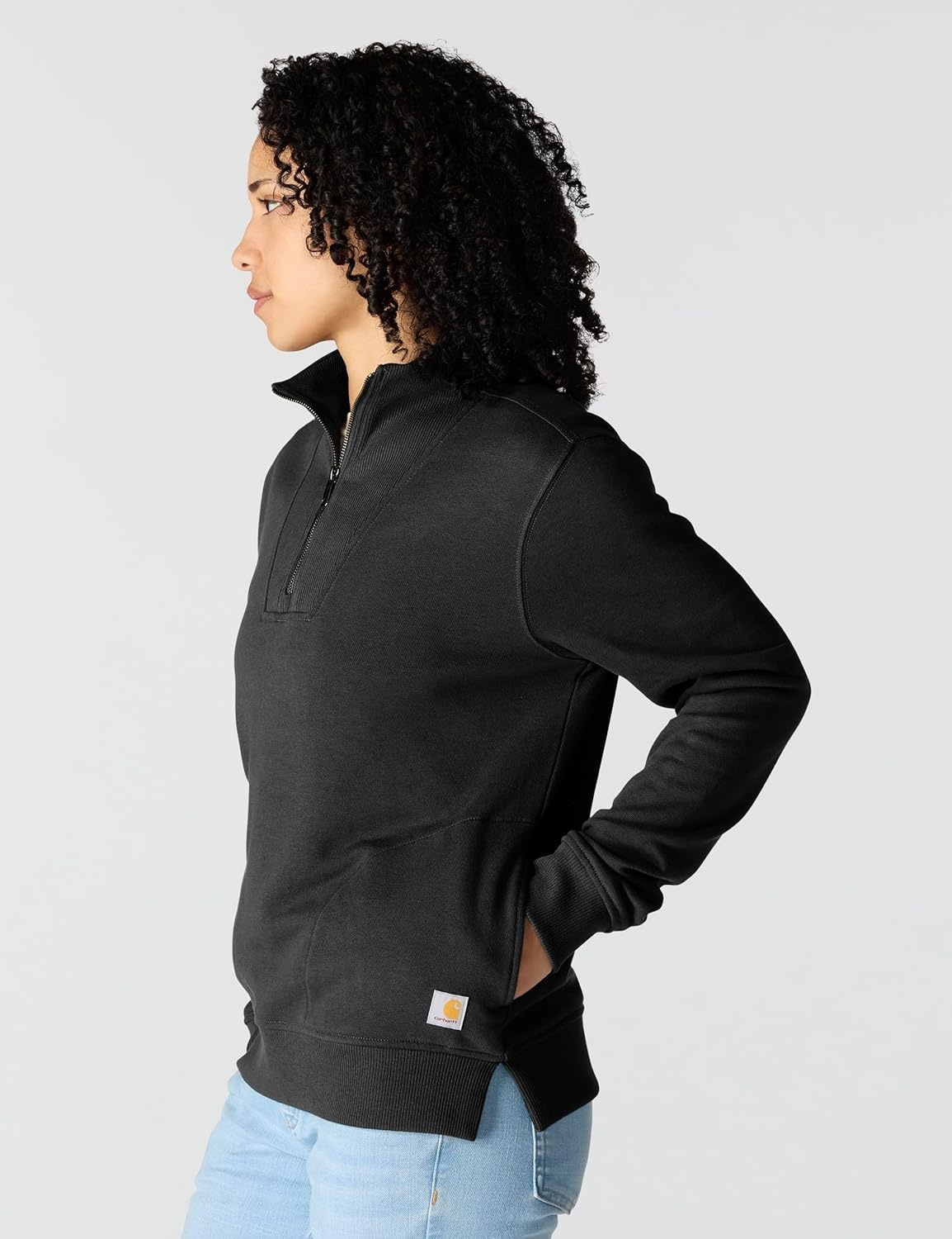 image:imageCarhartt Womens TENCEL Fiber Series HalfZip SweatshirtBlack