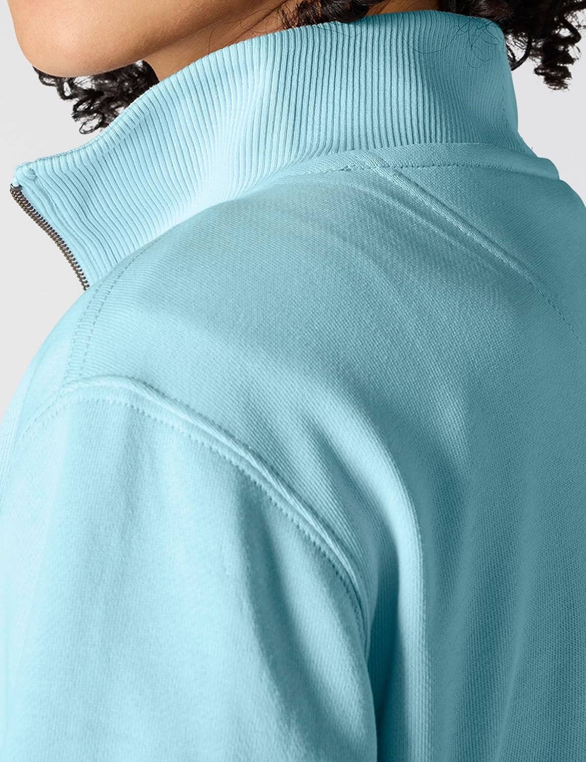 image:imageCarhartt Womens TENCEL Fiber Series HalfZip SweatshirtDusted Aqua