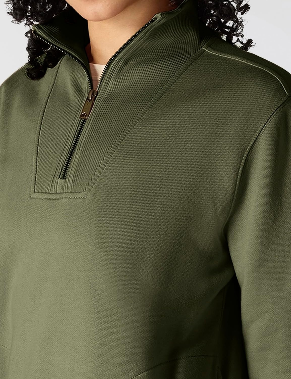 image:imageCarhartt Womens TENCEL Fiber Series HalfZip SweatshirtDusty Olive