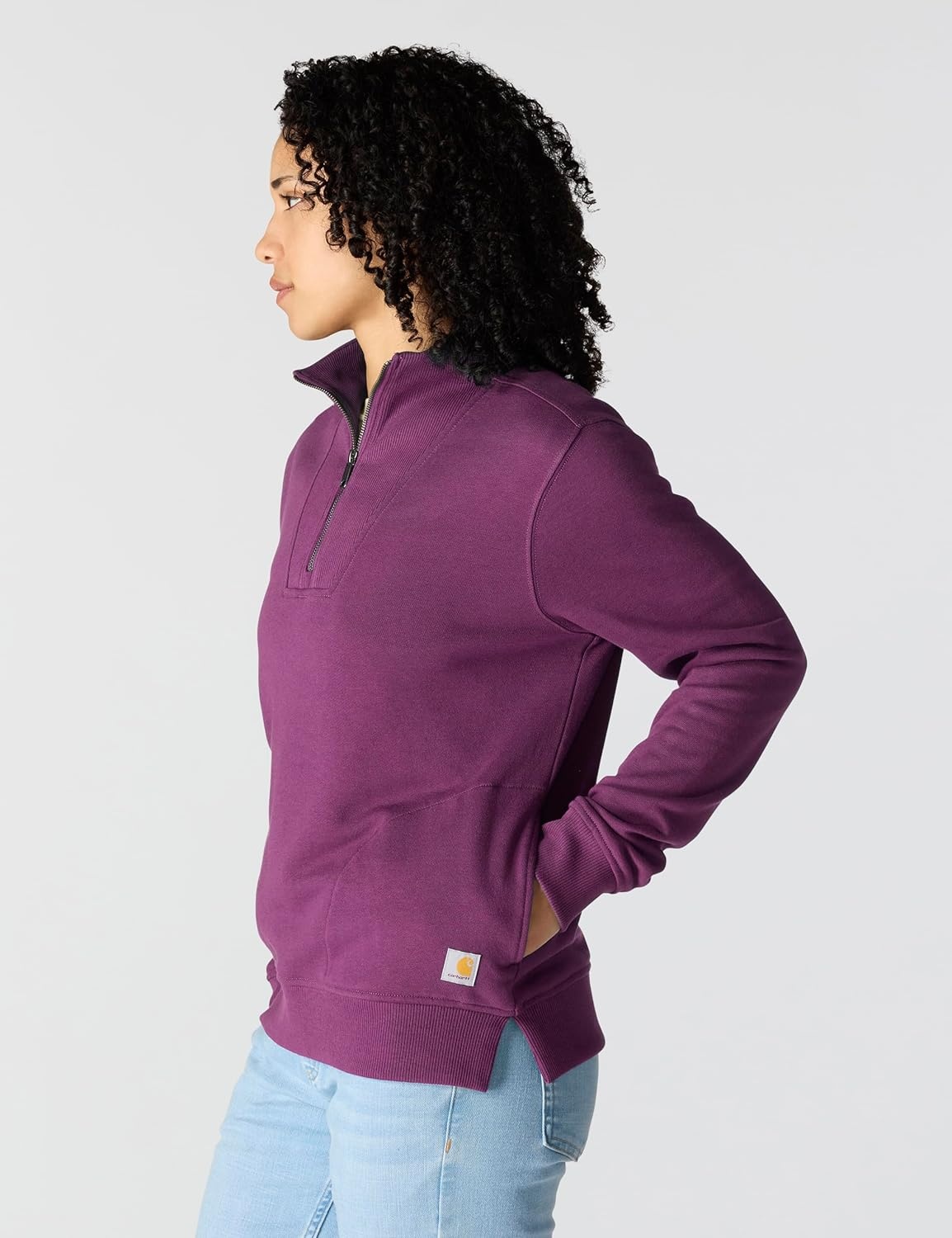 image:imageCarhartt Womens TENCEL Fiber Series HalfZip SweatshirtGooseberry